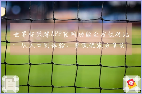 世界杯买球APP官网功能全方位对比：从入口到体验，资深玩家分享实用指南